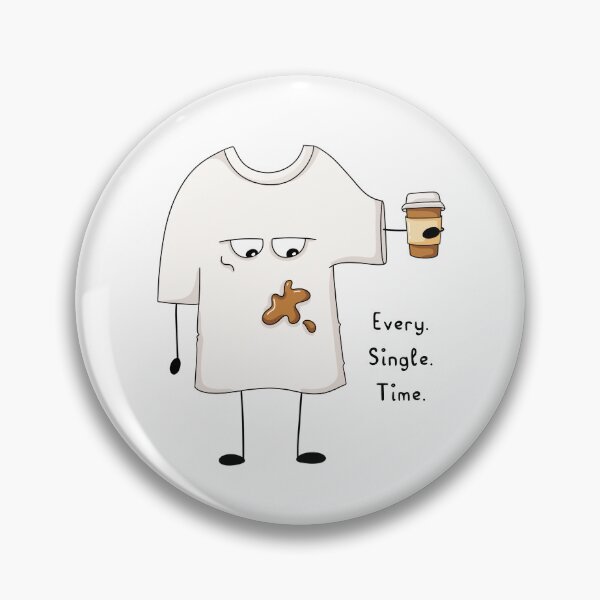 Item preview, Coffee Stain Survivor Shirt – Funny Everyday Mishap Illustration designed and sold by OKartashova.
