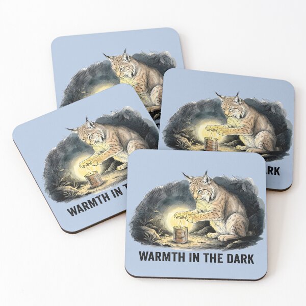 Item preview, Warmth in the Dark: Cozy Lynx and Candle Art designed and sold by SoulPT.
