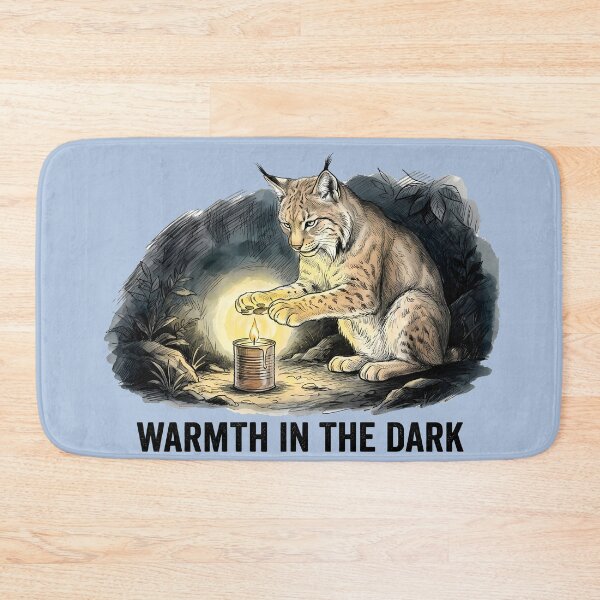 Item preview, Warmth in the Dark: Cozy Lynx and Candle Art designed and sold by SoulPT.