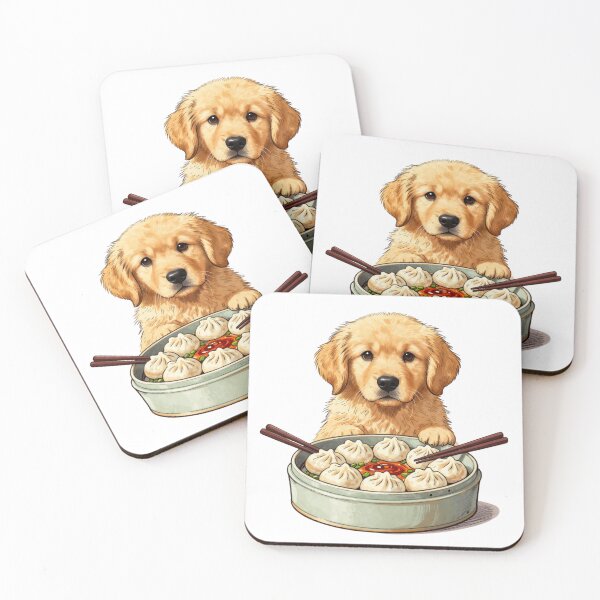 Item preview, Golden Retriever Puppy with Dumplings designed and sold by LinaDesign Store.