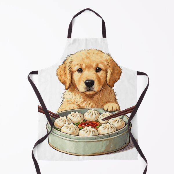 Item preview, Golden Retriever Puppy with Dumplings designed and sold by LinaDesign Store.