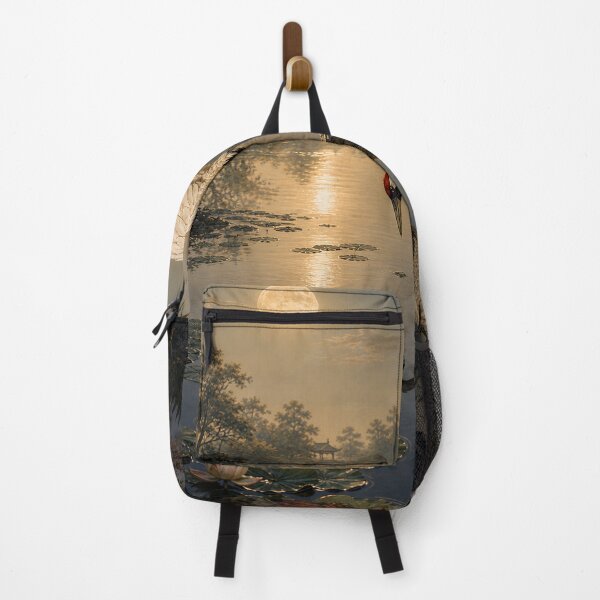 Item preview, Moonlit Crane by the Lake – Korean Minhwa Night Landscape designed and sold by K-Tradition.