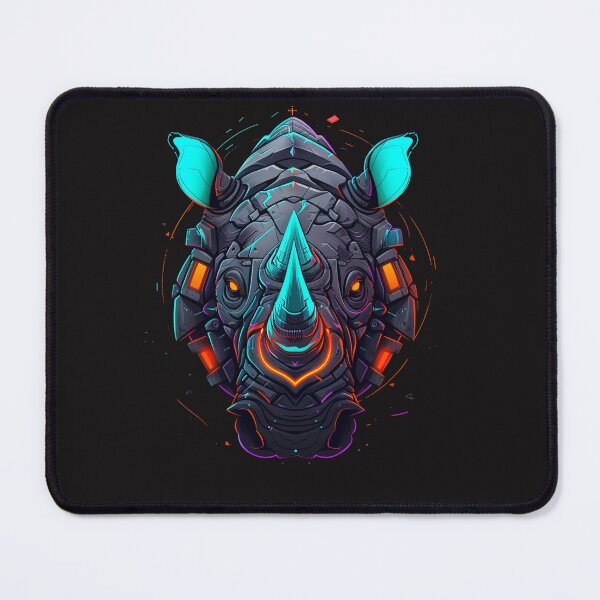 Item preview, Unstoppable Rhino – Armored Geometric Art & Power Streetwear designed and sold by RetroWaveArtCo.