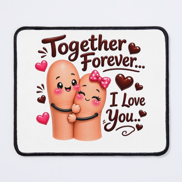 Item preview, Together Forever I Love You | Cute Finger Couple Kawaii Love Art designed and sold by Dulxoz.