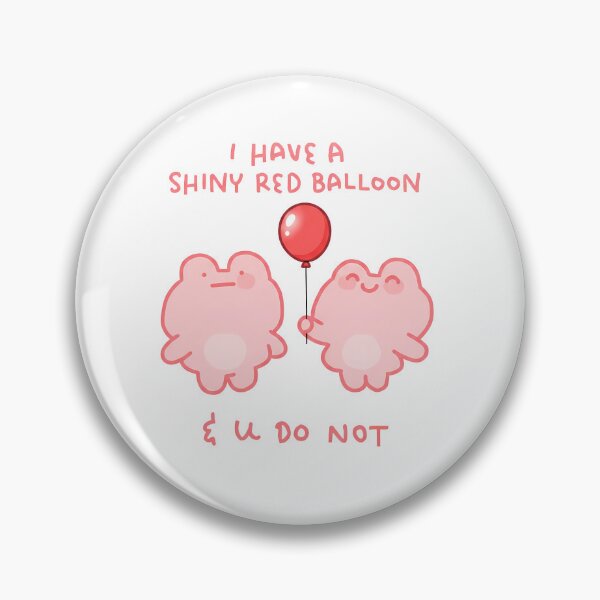 Item preview, Red Balloon Frog designed and sold by LittleBrags.