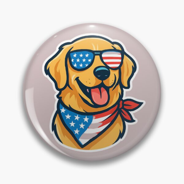 Item preview, Patriotic Golden Retriever 4th of July USA Flag Dog | American Independence Day Design designed and sold by trendplusco.