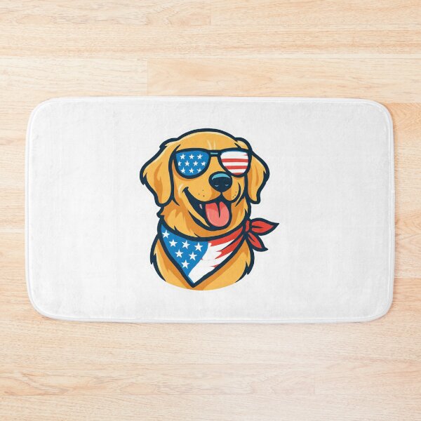 Item preview, Patriotic Golden Retriever 4th of July USA Flag Dog | American Independence Day Design designed and sold by trendplusco.