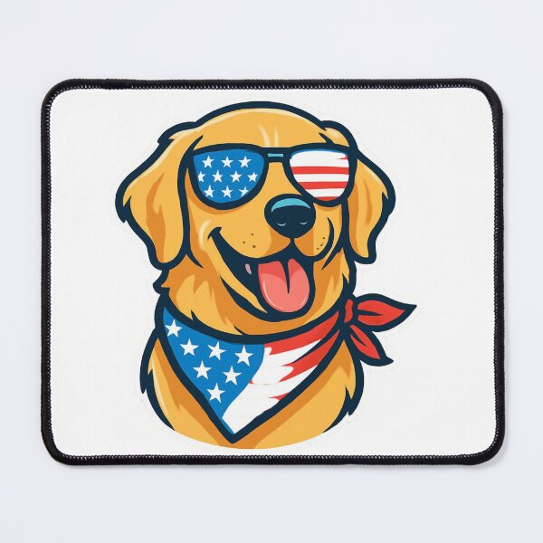 Item preview, Patriotic Golden Retriever 4th of July USA Flag Dog | American Independence Day Design designed and sold by trendplusco.
