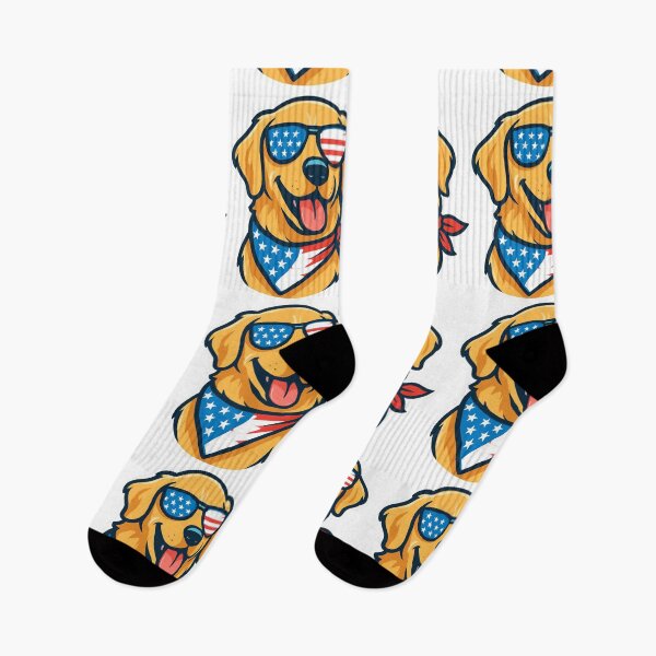 Item preview, Patriotic Golden Retriever 4th of July USA Flag Dog | American Independence Day Design designed and sold by trendplusco.
