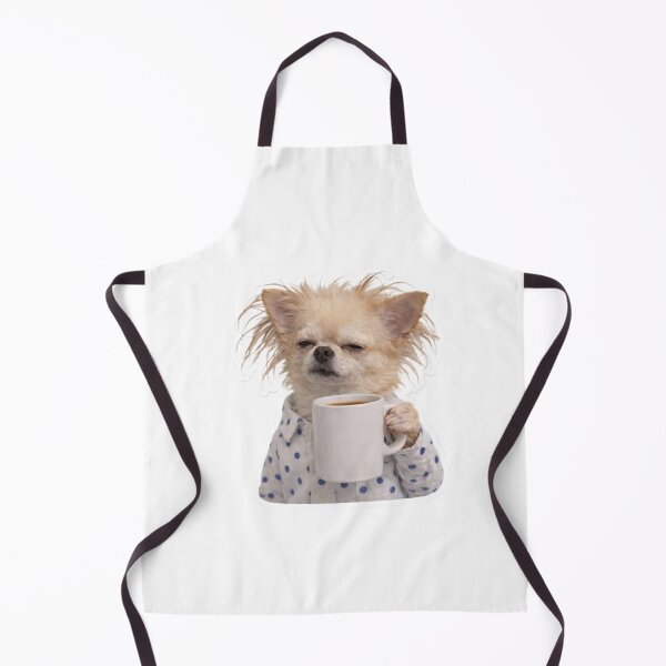 Item preview, Tired Dog in Pajamas with Coffee Mug – Sleepy Puppy Not Ready for Morning Sticker designed and sold by Mustangana.