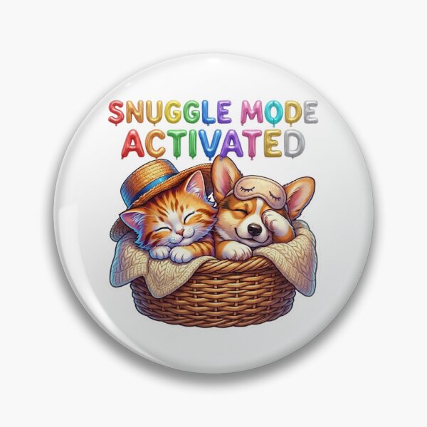 Item preview, Sleeping Cat and Corgi – Snuggle Mode Activated Cute Pet Design designed and sold by M.Store.