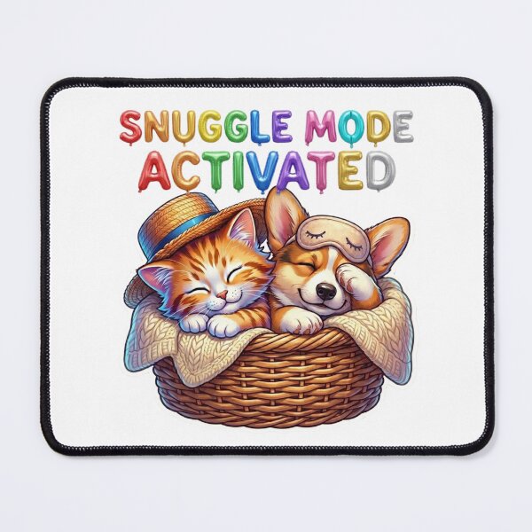 Item preview, Sleeping Cat and Corgi – Snuggle Mode Activated Cute Pet Design designed and sold by M.Store.