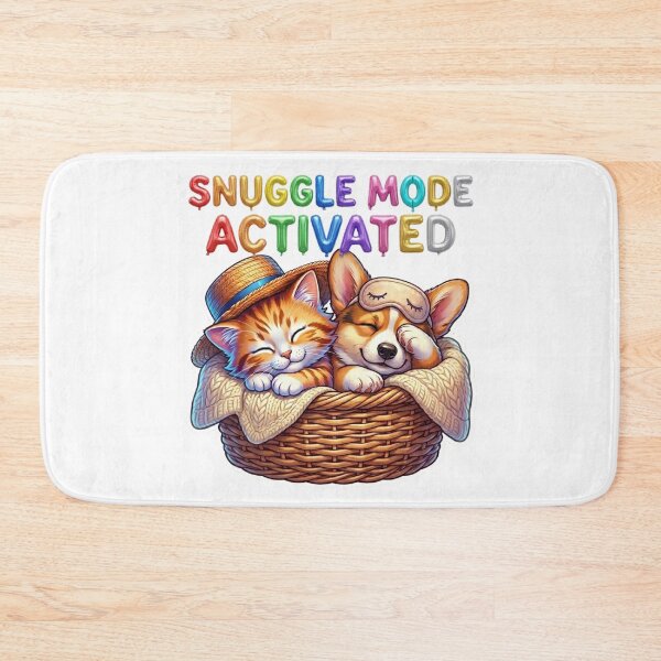 Item preview, Sleeping Cat and Corgi – Snuggle Mode Activated Cute Pet Design designed and sold by M.Store.