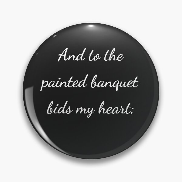Item preview, "And to the painted banquet bids my heart;" - handwriting white designed and sold by ariksworld.