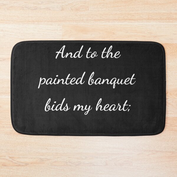 Item preview, "And to the painted banquet bids my heart;" - handwriting white designed and sold by ariksworld.