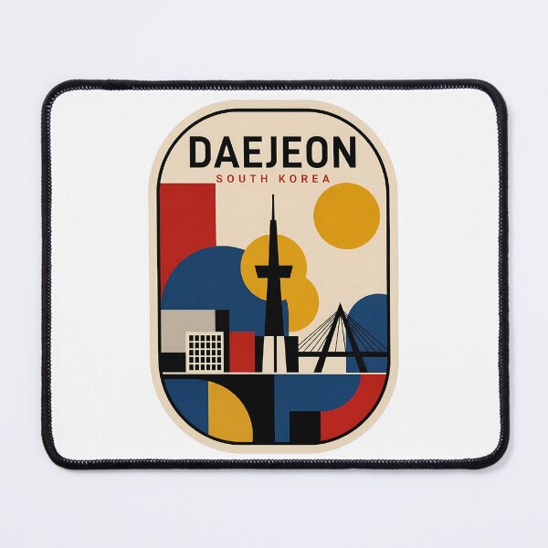 Item preview, Retro Daejeon South Korea Geometric Travel Poster designed and sold by k3rstman1.