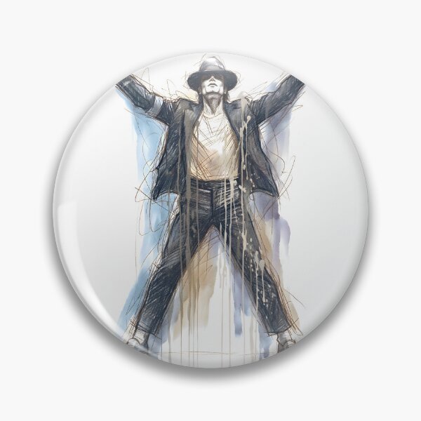 Item preview, Abstract Charcoal Sketch Michael Jackson Full Canvas History Art designed and sold by Dhenin Studio.