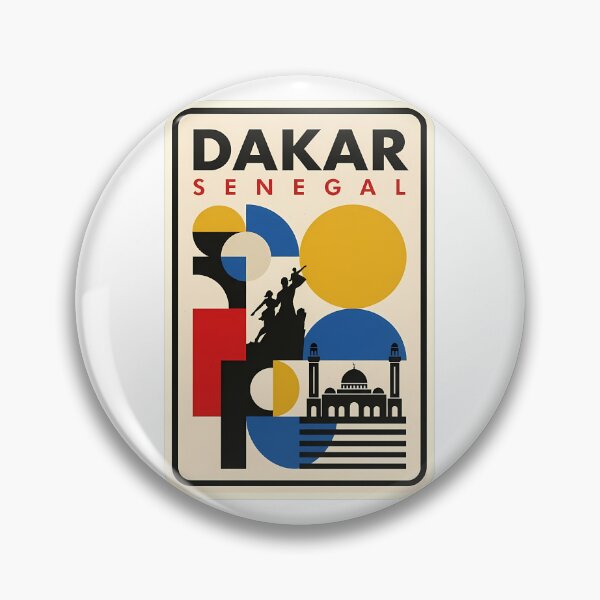 Item preview, Dakar Senegal Retro Geometric Travel Landmark designed and sold by k3rstman1.