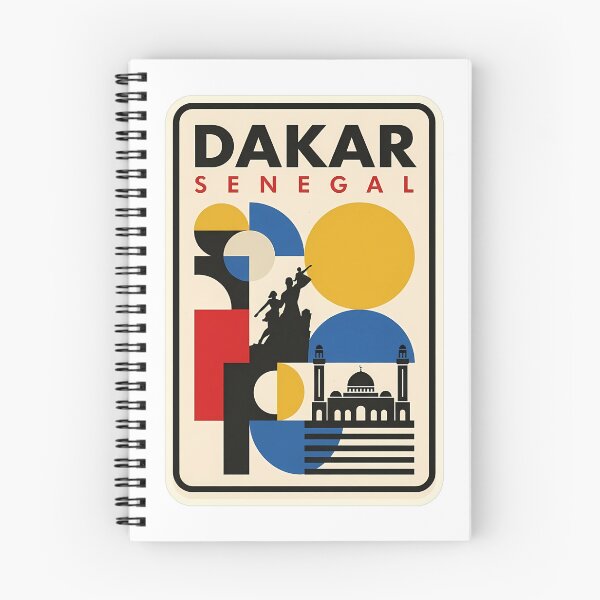 Artikelvorschau, Dakar, Senegal – Retro-Geometrie-Reise-Wahrzeichen entworfen und verkauft von k3rstman1.