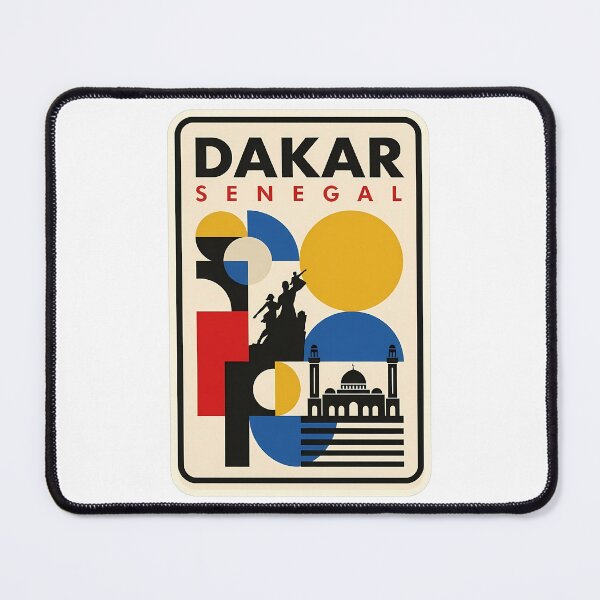 Item preview, Dakar Senegal Retro Geometric Travel Landmark designed and sold by k3rstman1.