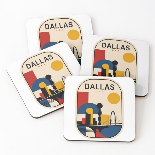 Item preview, Dallas Texas Retro Bauhaus Skyline Cityscape designed and sold by k3rstman1.