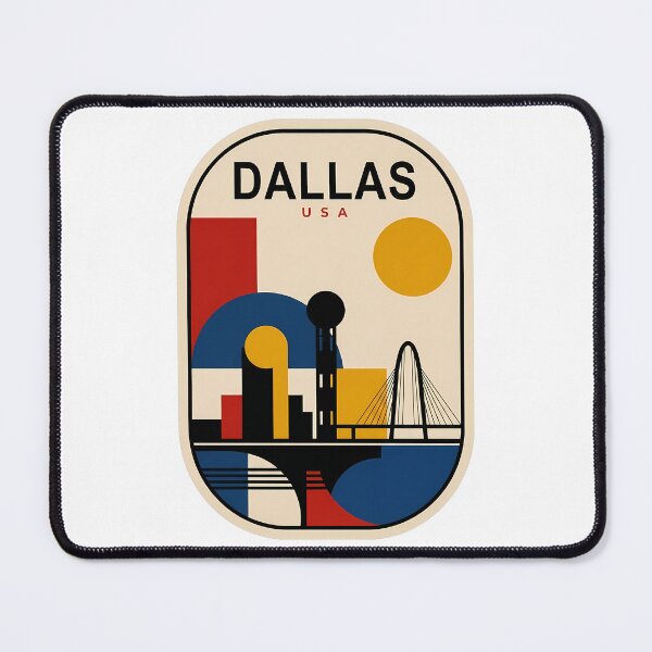 Item preview, Dallas Texas Retro Bauhaus Skyline Cityscape designed and sold by k3rstman1.