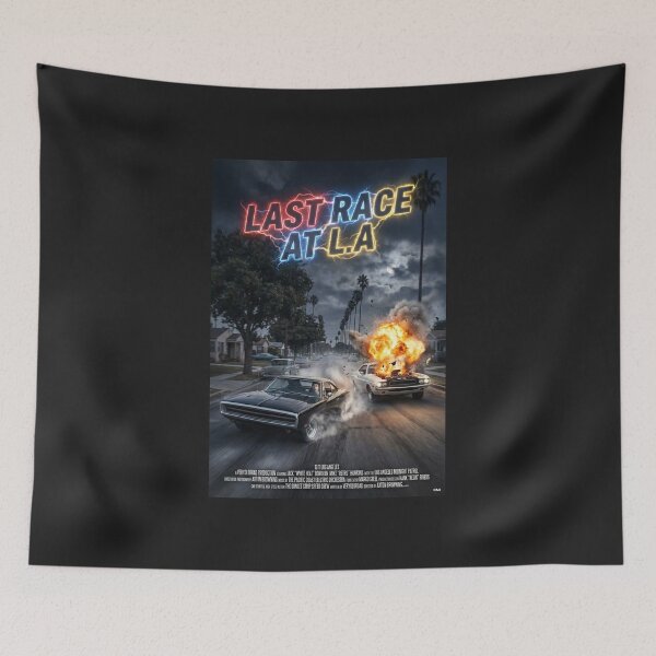 Item preview, ROAD MOVIE POSTER LAST RACE AT L.A 1971  designed and sold by VERYOLDROAD BY AXTON BROWNING .