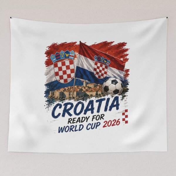Item preview, Croatia Football Fan World Cup 2026 Design designed and sold by Pixanova.