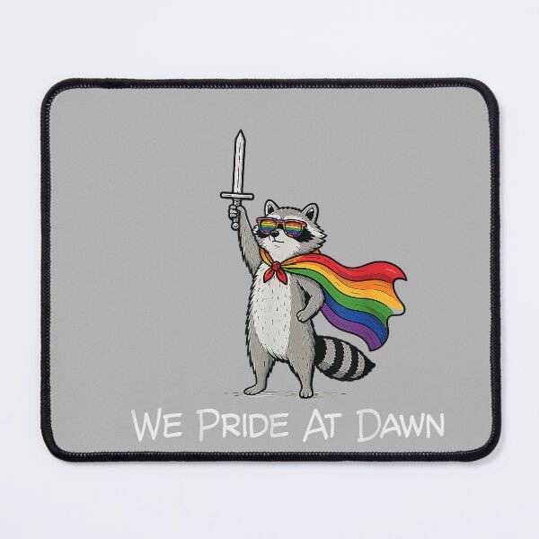 Item preview, We Pride At Dawn Funny Raccoon LGBTQ Pride Humor designed and sold by GreggRoss.