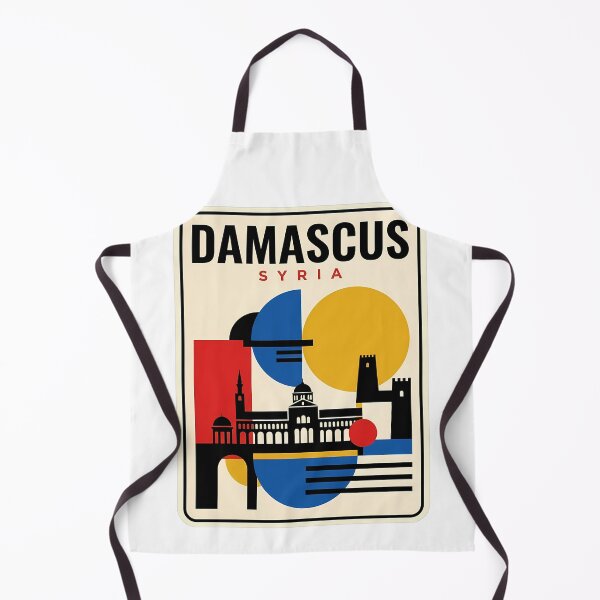 Item preview, Damascus Syria Retro Bauhaus Geometric Skyline designed and sold by k3rstman1.