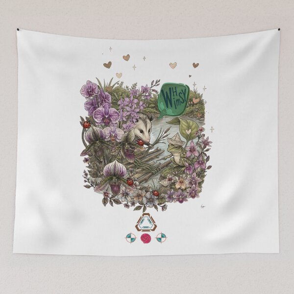 Item preview, Whimsy Garden — Opossum & Frog   designed and sold by Whimsy Trail Co.