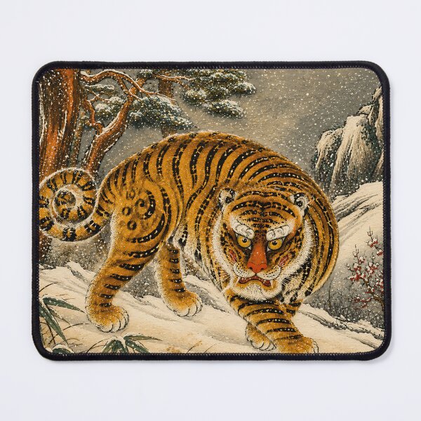 Item preview, Winter Korean Folk Tiger: Snow in the Mountains designed and sold by K-Tradition.