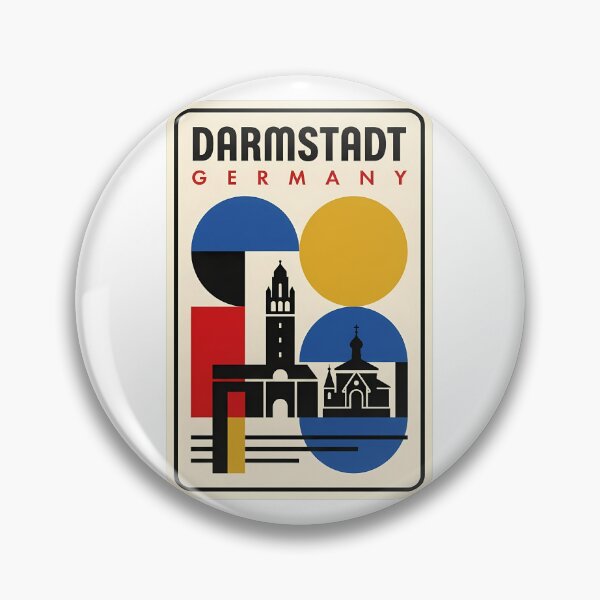 Item preview, Vintage Darmstadt Germany Bauhaus Style Travel Landmark designed and sold by k3rstman1.