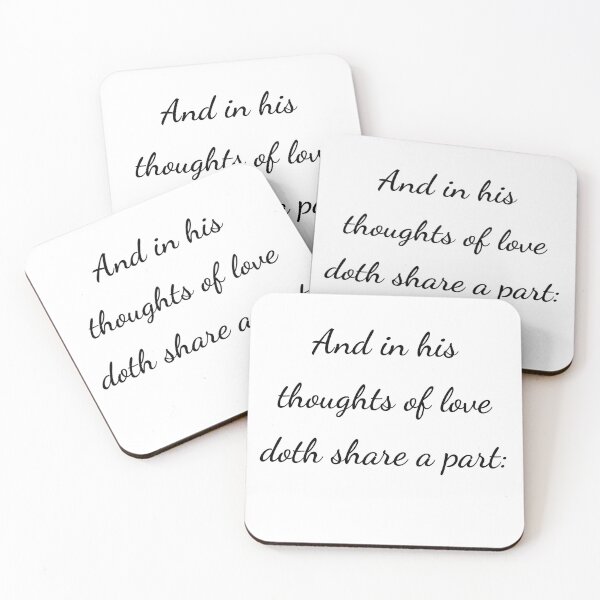 Item preview, "And in his thoughts of love doth share a part:" - handwriting black designed and sold by ariksworld.