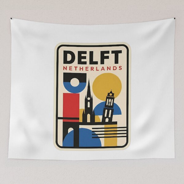Item preview, Bauhaus Style Delft Netherlands Geometric Landmark designed and sold by k3rstman1.