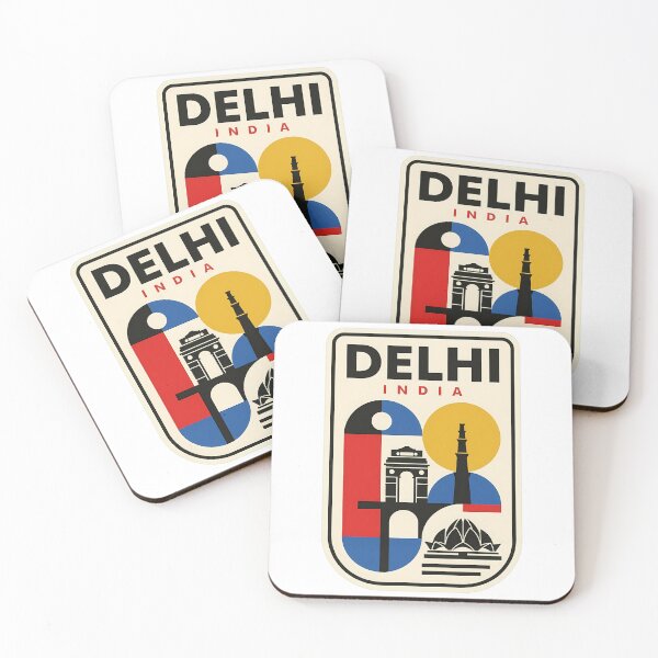 Item preview, Delhi India Retro Geometric City Landmarks designed and sold by k3rstman1.