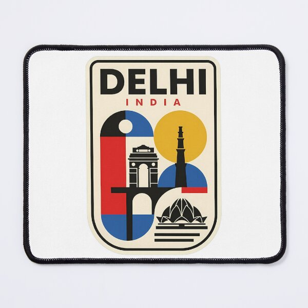Item preview, Delhi India Retro Geometric City Landmarks designed and sold by k3rstman1.