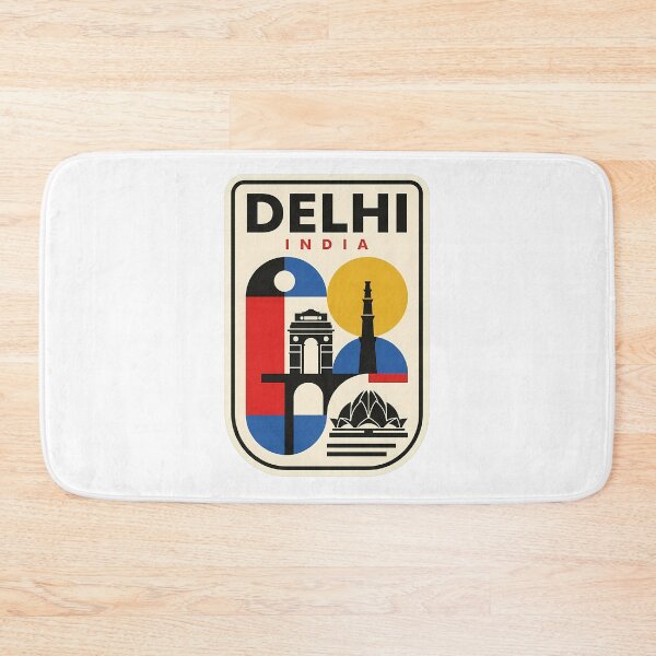 Item preview, Delhi India Retro Geometric City Landmarks designed and sold by k3rstman1.