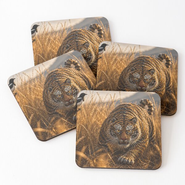 Item preview, Korean Minhwa Tiger Crawling Through a Meadow Forest designed and sold by K-Tradition.