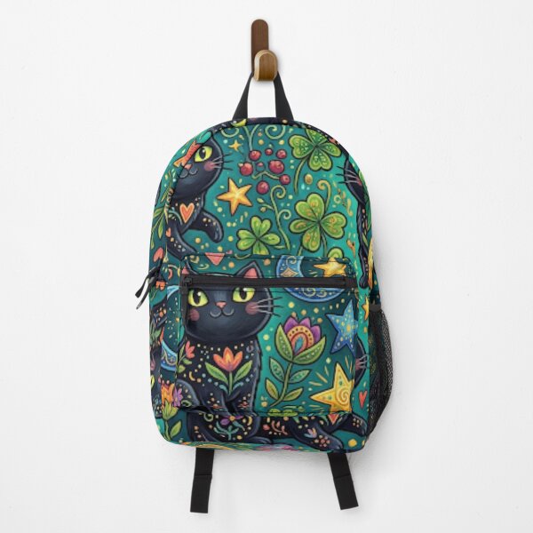 Item preview, Magical Black Cat and Clover Pattern designed and sold by Iampoji.