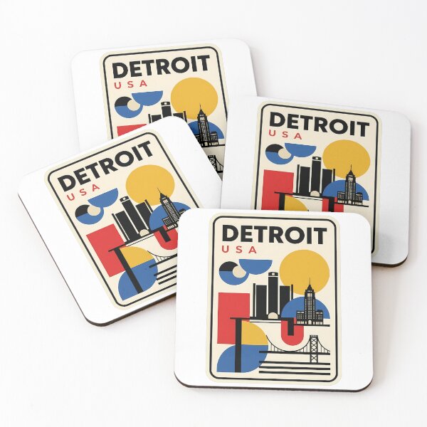 Item preview, Retro Detroit Michigan Skyline Geometric Architecture designed and sold by k3rstman1.
