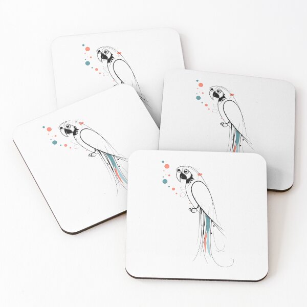 Item preview, Minimalist Parrot Art Birthday Gift for Bird Lover Women designed and sold by PixelQ.