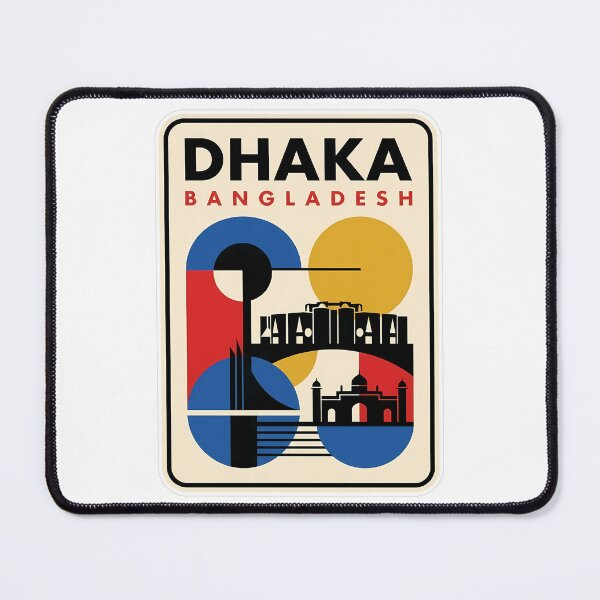 Item preview, Retro Dhaka Bangladesh Landmark Geometric Skyline designed and sold by k3rstman1.