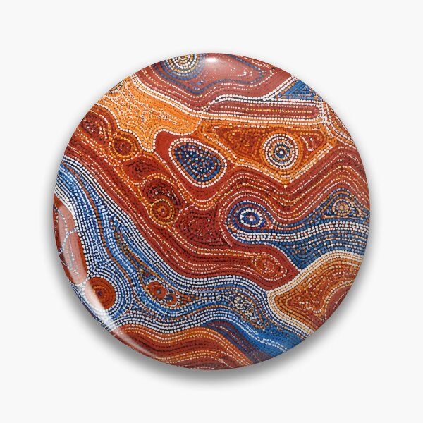 Item preview, Aboriginal Inspired Dot Art - Crimson Gorges With Water designed and sold by GrinGalore.