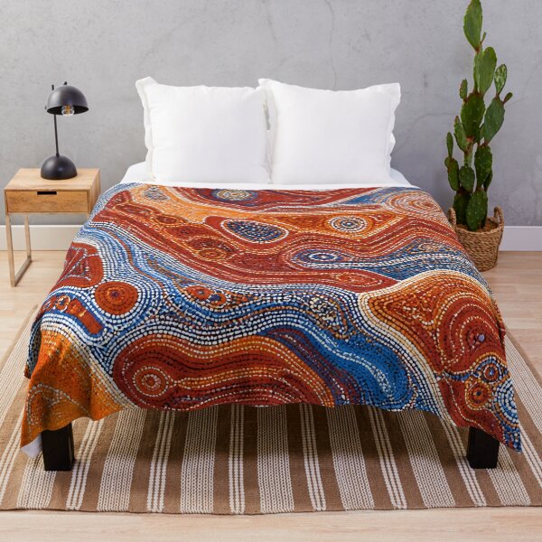 Item preview, Aboriginal Inspired Dot Art - Crimson Gorges With Water designed and sold by GrinGalore.
