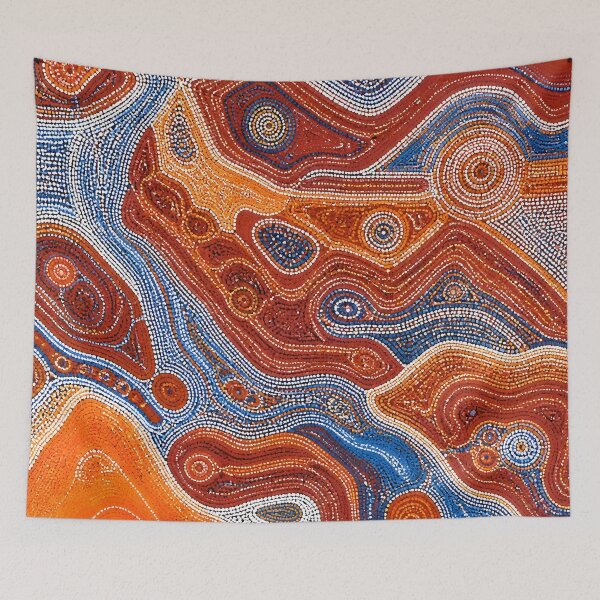 Item preview, Aboriginal Inspired Dot Art - Crimson Gorges With Water designed and sold by GrinGalore.