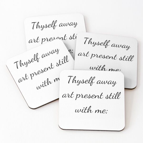 Item preview, "Thyself away art present still with me;" - handwriting black designed and sold by ariksworld.