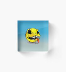 Packman Skull Acrylic Block