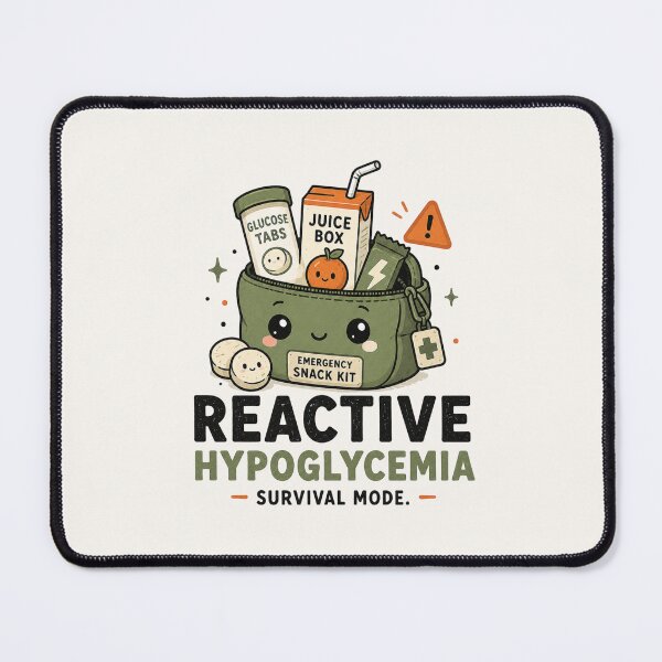 Item preview, Reactive Hypoglycemia Survival Mode - Funny Low Blood Sugar Awareness Design designed and sold by BlackSector77.