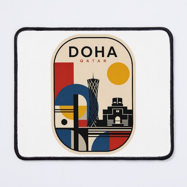 Item preview, Abstract Doha Qatar Skyline Geometric Travel Art designed and sold by k3rstman1.